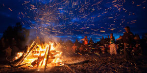 Speisen am Feuer